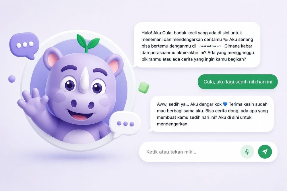 Ilustrasi fitur Screening bersama Cula